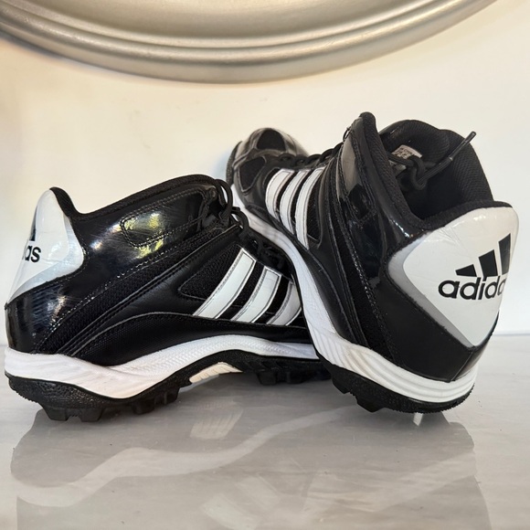 Adidas Destroy MD Mid G24238 Football Turf Cleats - Men’s 11.5 - Black/White - Picture 5 of 10